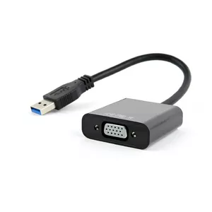 USB graphics adapter Gembird AB-U3M-VGAF-01 — VGA output, up to 1920×1080, black, 50 g