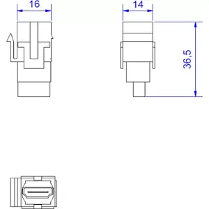 HDMI Keystone Jack Bachmann 918.0411 — HDMI 2.0 module for keystone wall plates and patch panels