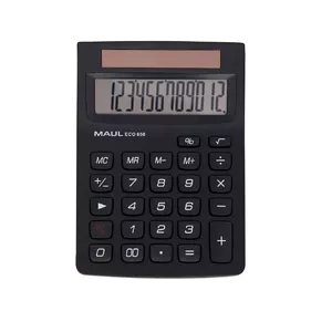 Basic Calculator MAUL ECO 650 Pocket Black 12 Digits Solar