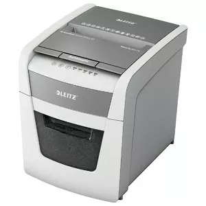 Paper shredder LEITZ IQ Autofeed Small Office50 P4 — micro-cut 4x28 mm, 50-sheet autofeed, 22 cm entry, 20 L bin