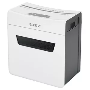 Paper shredder LEITZ IQ Protect Premium 3M P5 — micro-cut, 10 L basket, touch control, 277×179×354 mm