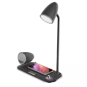 Настольная лампа Tellur TLL151361 с беспроводной Qi-зарядкой и Bluetooth-динамиком, регулируемое освещение