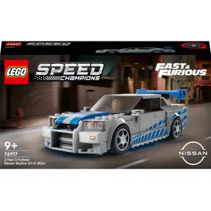 Construction toy LEGO Speed Champions Nissan Skyline GT-R model car set, 319 pieces, 1 minifigure, age 9+