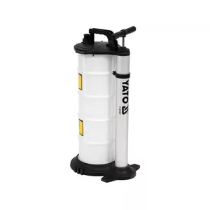 Hand oil change pump YATO YT-07087 9 L polypropylene, hose Ø 5–6 mm, 1 hook, white