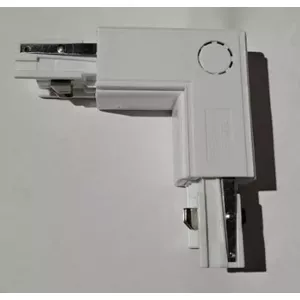 Tracklight connector L-type 3P for LED track, bousval-electrique LED-TRCW-C3P2, white