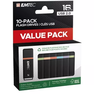 USB Flash Drive Emtec 16GB USB Type-A 2.0 K100 Black Multicolour