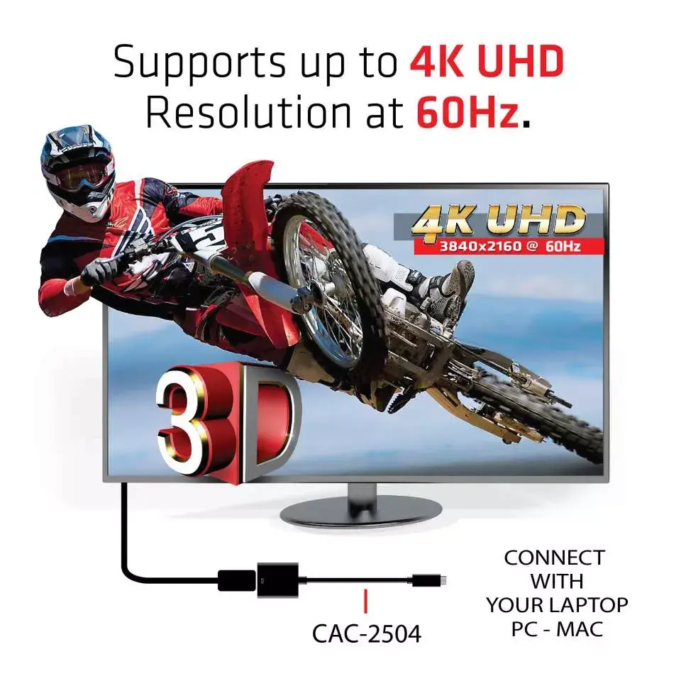 USB 3.1 Type C на HDMI 2.0 активный адаптер CLUB3D CAC-2504 Photo 4