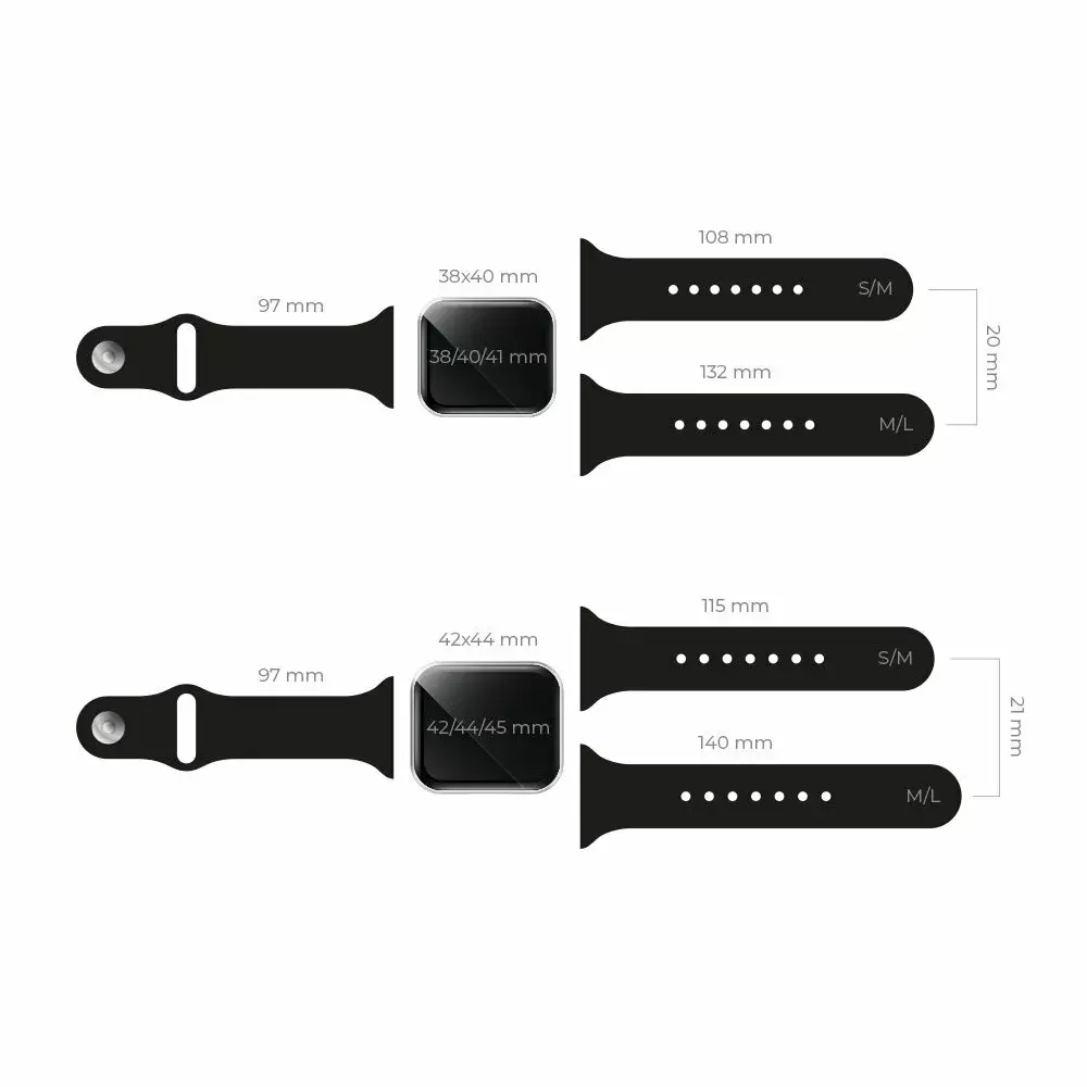 RoGer силиконовый ремешок M/L для Apple Watch 38/40/41 мм Photo 3