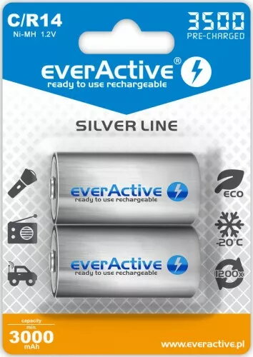 Uzlādējamās Ni‑MH AA baterijas everActive AKC