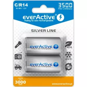 Перезаряжаемые аккумуляторы Ni‑MH AA everActive AKC.eA.SL2 1.2В 3500мА·ч набор 2шт