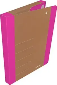 Staple-free paper binder Donau Heftbox Life 3.0 cm pink