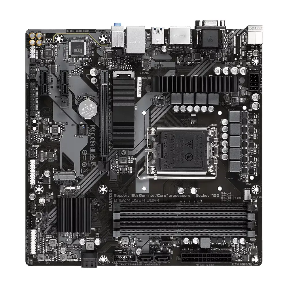 GIGABYTE B760M DS3H DDR4 Micro ATX mātesplate Photo 5