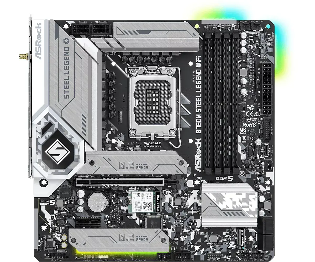 Материнская плата ASRock B760M Steel Legend WiFi Photo 2
