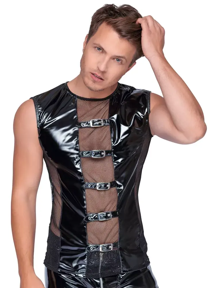 Мужская виниловая безрукавка Black Level M Photo 3