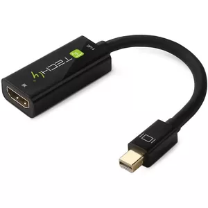 Адаптер кабельный TECHLY Mini DisplayPort — HDMI MDP-HDMIF8K черный, Mini DisplayPort (male) — HDMI
