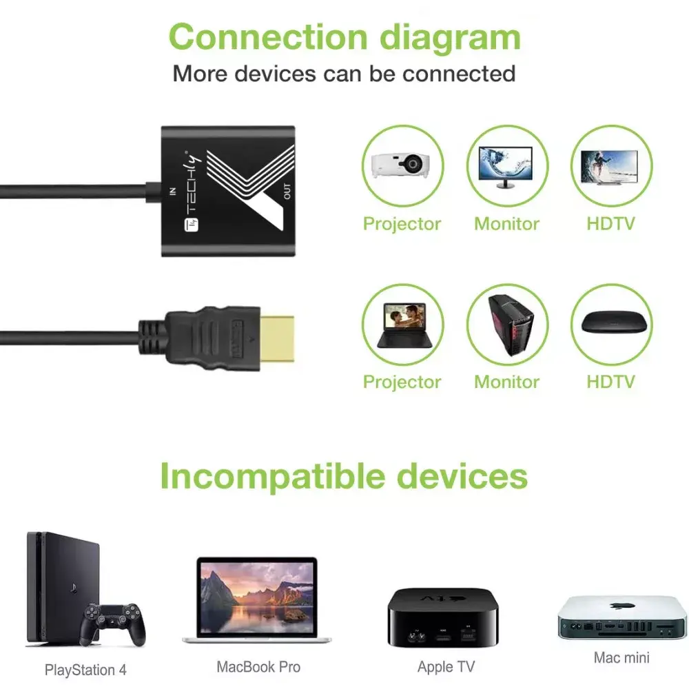 Techly HDMI uz VGA adapteris Photo 6