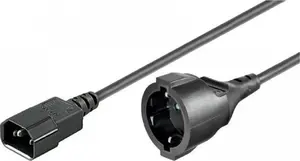 Power adapter cable MANHATTAN IEC320 C14 — mains inlet cable for UPS, power supplies, desktop PCs