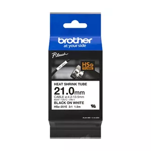 Heat shrink tube Brother HSE-251E Black White 150 cm