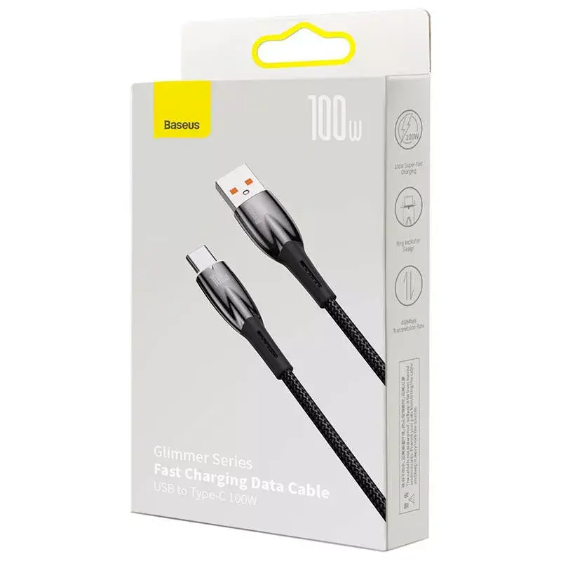 Baseus Glimmer USB-C kabelis 100W 1 m Photo 5