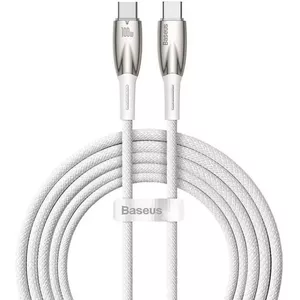 Кабель USB Baseus Glimmer 2 м USB C Белый 0.48 Gbit/s