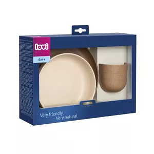 LOVI tableware set with cup GRANOLA, 6m+, beige, 21/532_bei