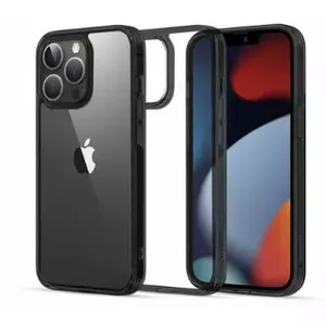 Hard Cover Fusion Case by iLike for iPhone 13 Pro Max — Transparent Black Gel Frame