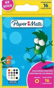 Vaska krītiņi Paper Mate 2168272 — 16 krāsas, standarta vaska krītiņi