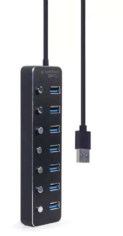 Gembird UHB-U3P7P-01 7 portu USB 3.2 Gen 1 hubs Photo 2