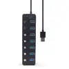 Gembird UHB-U3P7P-01 7 portu USB 3.2 Gen 1 hubs Photo 4