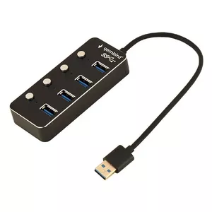 USB-хаб GEMBIRD UHB-U3P4P-01 — 4 порта USB 3.0, быстродействующая передача данных