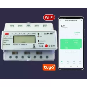 Three-Phase Wi‑Fi Energy Meter Electro Base 3F-7DIN-LCD, 80A, 3×230/400V