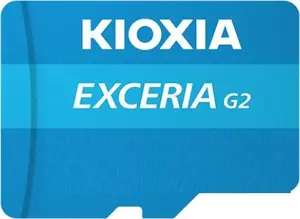 Карта памяти MicroSDHC Kioxia EXCERIA G2 128 ГБ UHS-III U3 V30 A1, чтение 100 МБ/с, запись 50 МБ/с, синяя