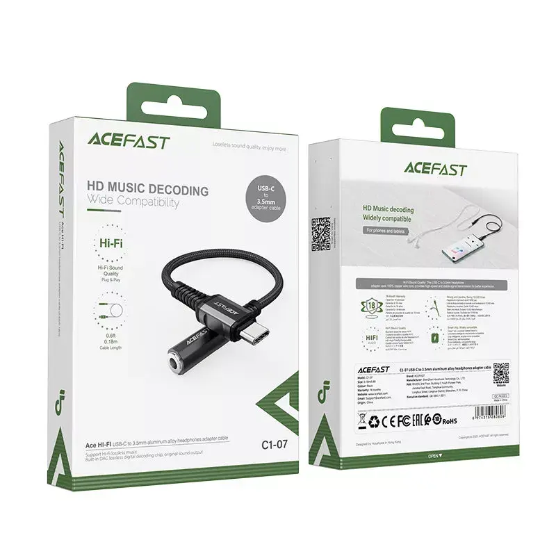 Acefast C1-07 USB‑C — 3,5 мм аудио кабель Photo 5