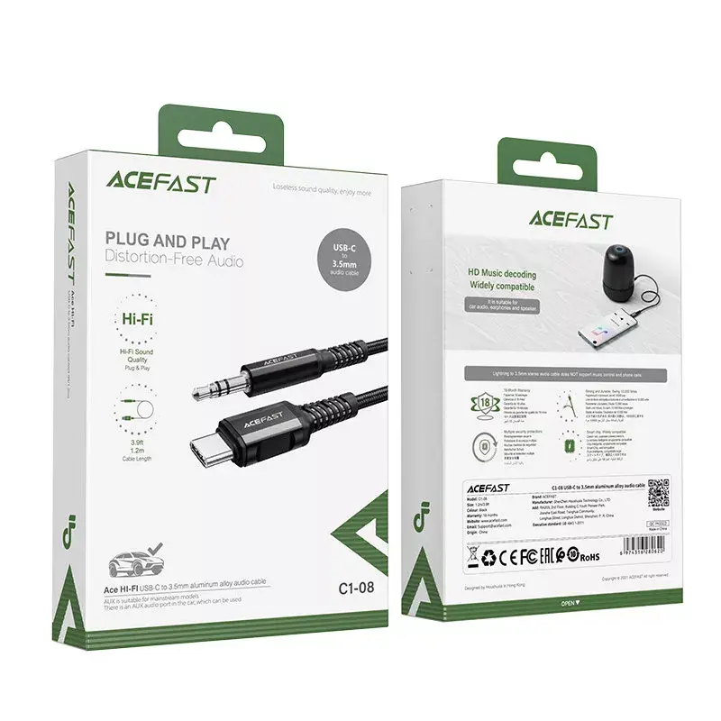 Acefast C1-08 USB Type-C uz 3.5 mm audio kabelis Photo 5