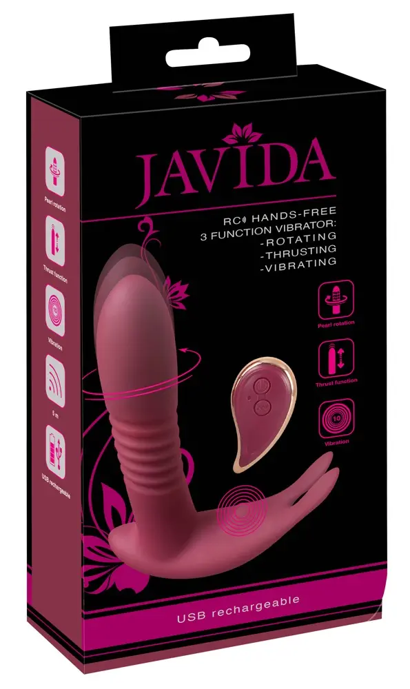 Hands-free silikona vibrators Javida RC —