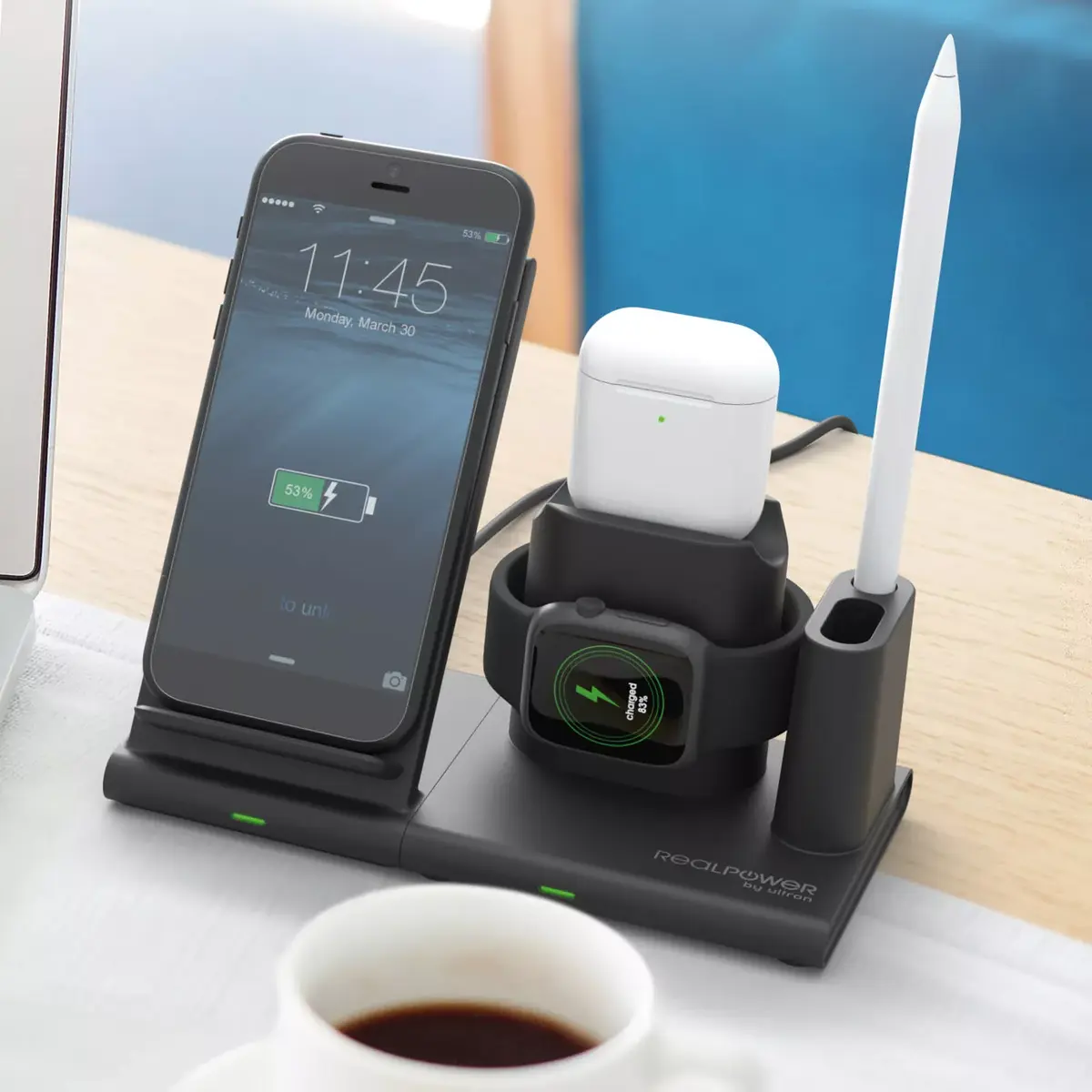Bezvadu lādētājs RealPower ChargeAIR Connect Photo 5