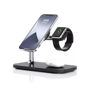 Беспроводное зарядное устройство RealPower ChargeAIR Mag Черное USB Смартфон Смарт-часы Планшет