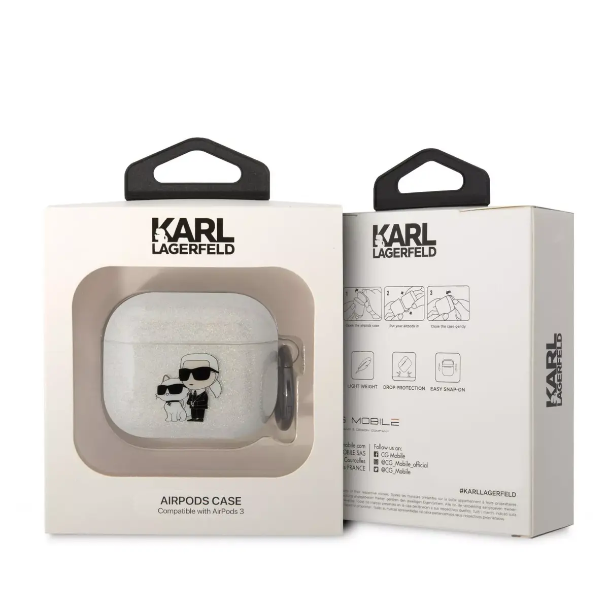 TPU-чехол с блёстками Karl Lagerfeld для AirPods 3 Photo 2