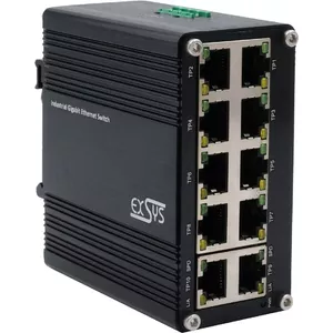 Tīkla slēdzis Exsys EX-62025 10 porti 10/100/1000 Mb/s, barošana 12–48 V DC