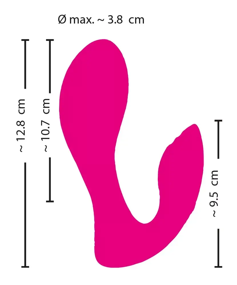 Трусиковый G-spot вибратор Sweet Smile — силикон, 2 мотора Photo 11
