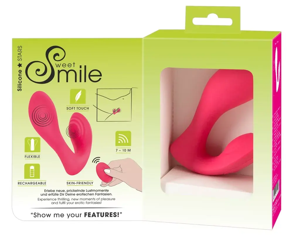 Трусиковый G-spot вибратор Sweet Smile — силикон, 2 мотора Photo 13