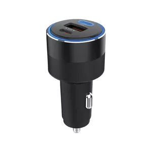 Sandberg Car Charger 3in1 130W USB-C PD Universāls Melns Cigāru šķiltavas Ātrā uzlāde Auto