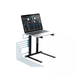 Laptop stand Reloop STANDHUB Black — supports up to 45.7 cm (18"), USB‑PD 60W, width 290 mm, depth 305 mm, height 270 mm