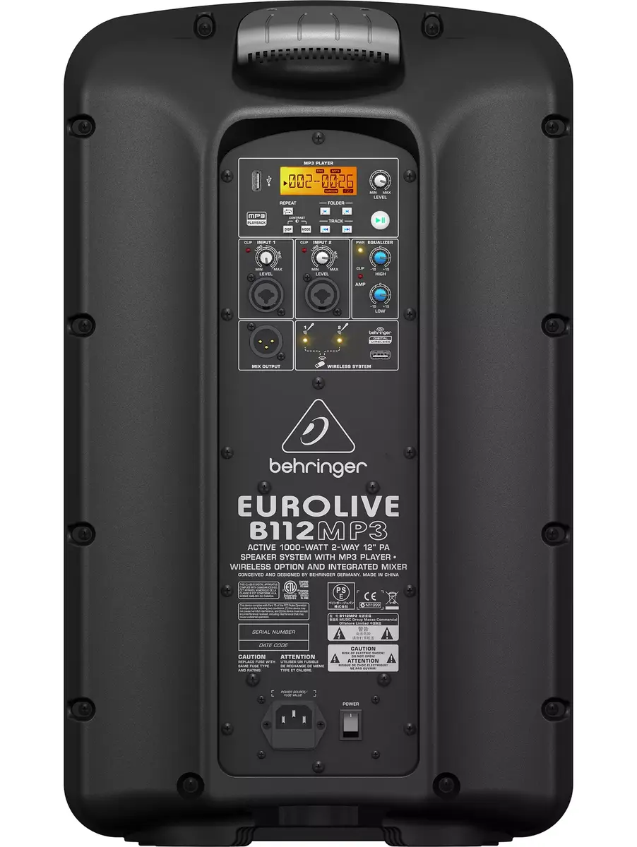Динамик 2-way Behringer EUROLIVE B112MP3 27000322 Photo 2