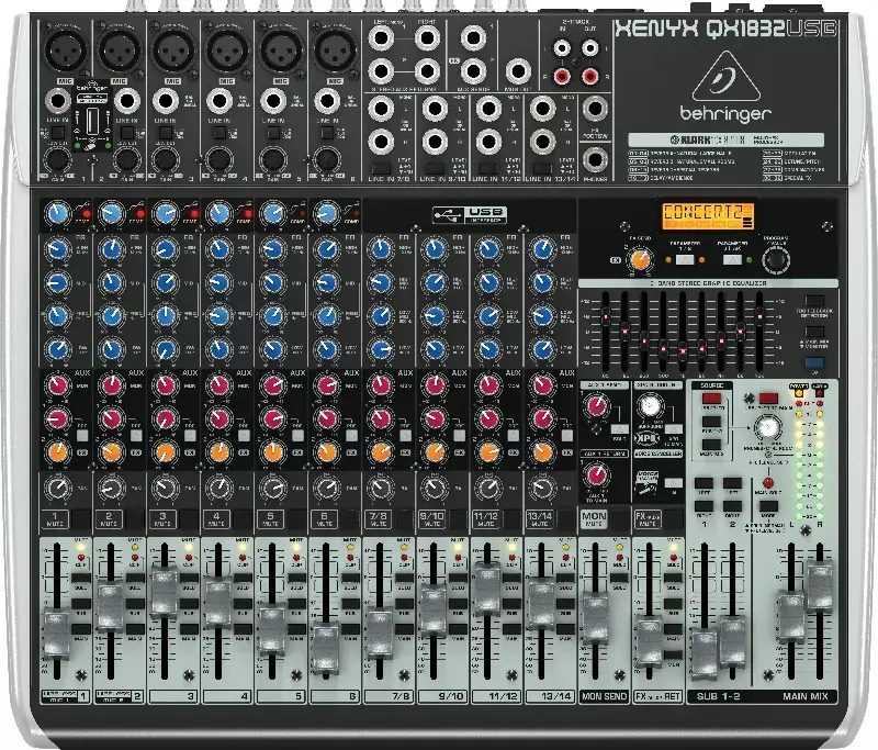 Audio mikseris Behringer QX1832USB 18 kanāli