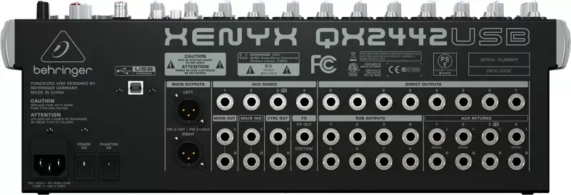 Audio mixer Behringer QX2442USB Photo 4