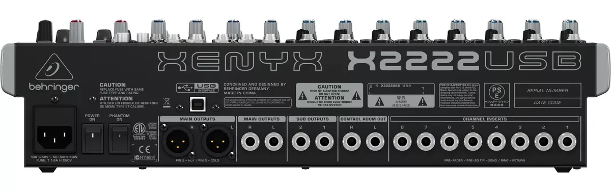 Mixer Behringer XENYX X2222USB Photo 2