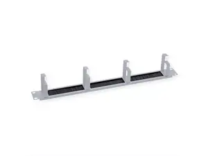 ROLINE 26.30.0019 brush panel for 19-inch racks made of plastic and steel in light grey