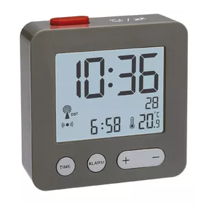 Digital alarm clock TFA-Dostmann 60.2545.10 Square Anthracite LCD