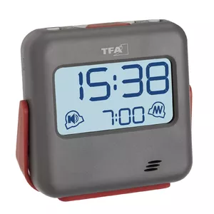 Digitālais modinātājs TFA-Dostmann 60.2031.10 Pelēks Sarkans Kvadrāts LCD